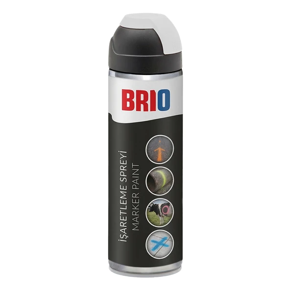 Brio İşaretleme Spreyi Endüstriyel 500 Ml Beyaz ürün görseli 1