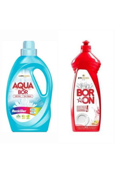 Aquabor Doğal Sıvı Çamaşır Deterjanı Renkliler Için 33 Yıkama Bulaşık Deterjanı 820 ml. ürün görseli 1