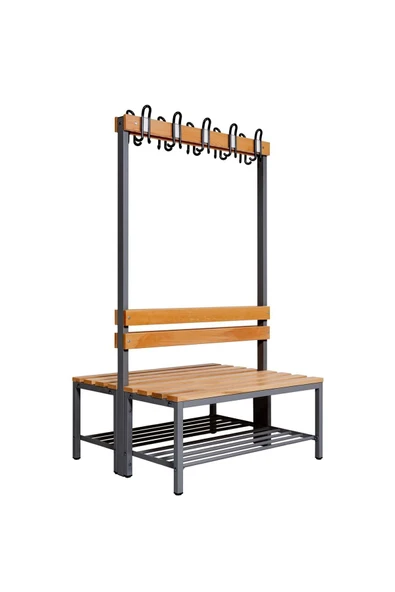 Furni24 Ayakkabılıklı 4 Ayaklı Çift Taraflı Bank, 10 Kanca, 100x85x170 Cm, Sporbankı ürün görseli 1