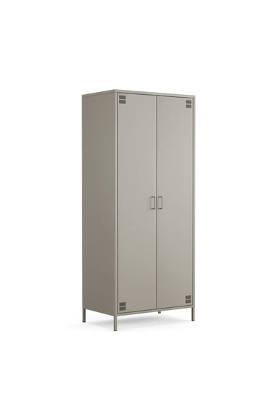 Furni24 Pera Metal Elbise Dolabı, Soyunma Dolabı, İki Kapılı, 80,50 x 50 x 189,50 cm ürün görseli 1