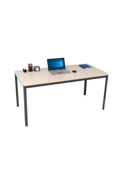 Furni24 Çok Amaçlı D Profil Masa, Mutfak Masası, Home Ofis Masa, Yemek Masası, Bilgisayar Masası, 120x80cm ürün görseli 1