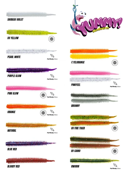 FUJIN Yummy Sandworm 7cm LRF Silikonu  UV Camo ürün görseli 1