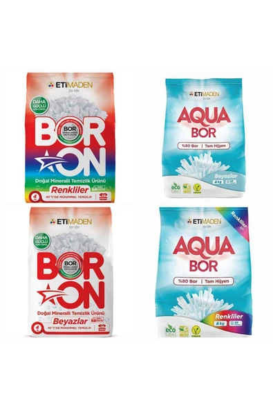 Aquabor Çamaşır Deterjanı Renkli 6 Kg Beyazlar 6 Kg Beyazlar Için 4 Kg Renkliler Için 4 Kg ürün görseli 1