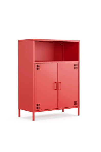 Furni24 Pera Metal Dolap 2 Kapılı, Açık Raflı 80,50 x 40 x 109,50 cm - 9 Renk Seçeneği Bulunmaktadır ürün görseli 1