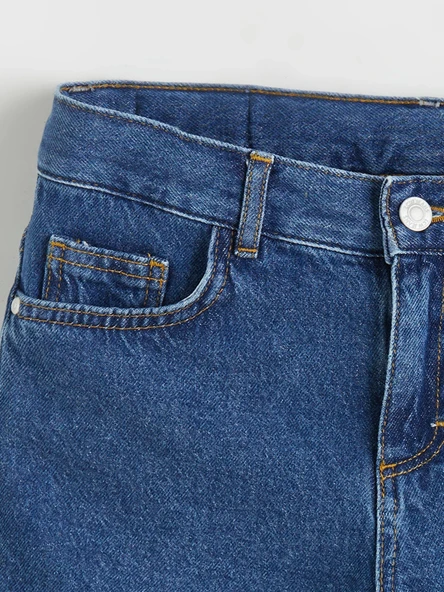 LCW Kids Indigo Basic Erkek Çocuk Jean Şort - Resim 2