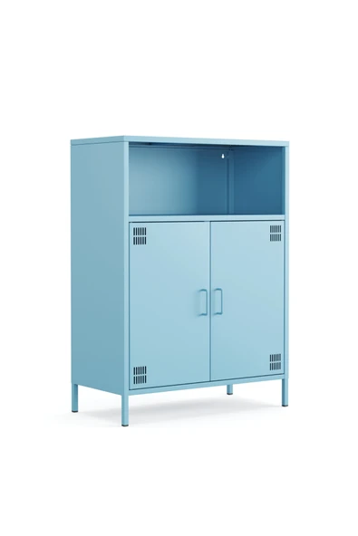 Furni24 Pera Metal Dolap 2 Kapılı, Açık Raflı 80,50 x 40 x 109,50 cm - 9 Renk Seçeneği Bulunmaktadır ürün görseli 1