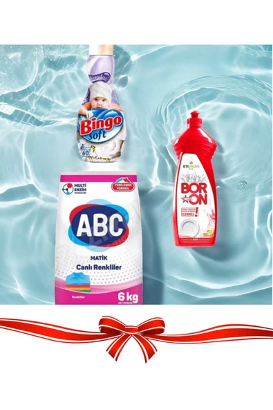 ÇAMAŞIR DETERJANI 6 KG+ BİNGOO YUMUŞATICI+ BULAŞIK DETERJANI 820 ML ürün görseli 1