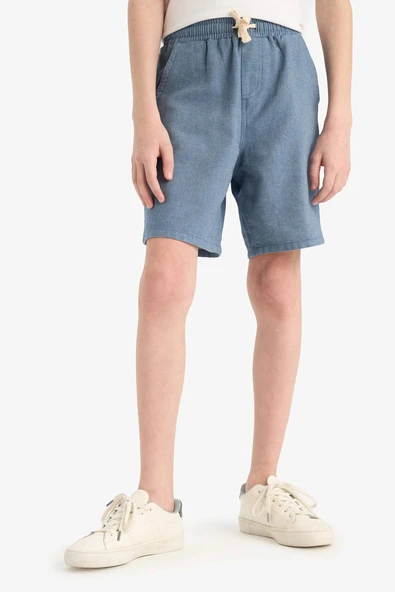 Defacto E3317 DENIM Erkek Çocuk Beli Lastikli Şort ürün görseli 1