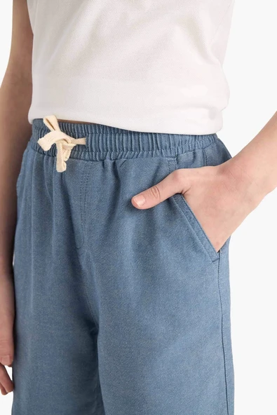 Defacto E3317 DENIM Erkek Çocuk Beli Lastikli Şort - Resim 5