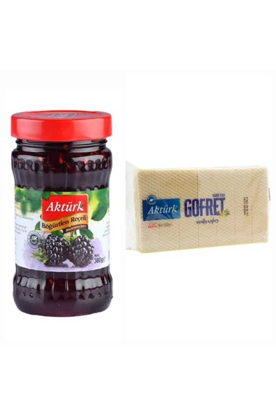 AKTÜRK 380 GR BÖĞÜRTLEN REÇELİ VE 200 GR VANİLYALI GOFRET ürün görseli 1