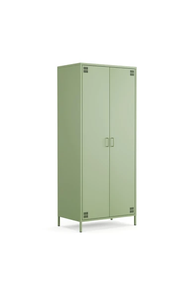 Furni24 Pera Metal Elbise Dolabı, Soyunma Dolabı, İki Kapılı, 80,50 x 50 x 189,50 cm ürün görseli 1