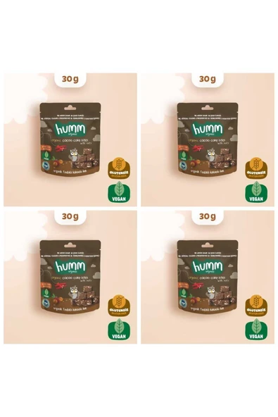 organik Glutensiz Vegan Kakaolu ve Fındıklı Kek - 30g* 4 adet ürün görseli 1