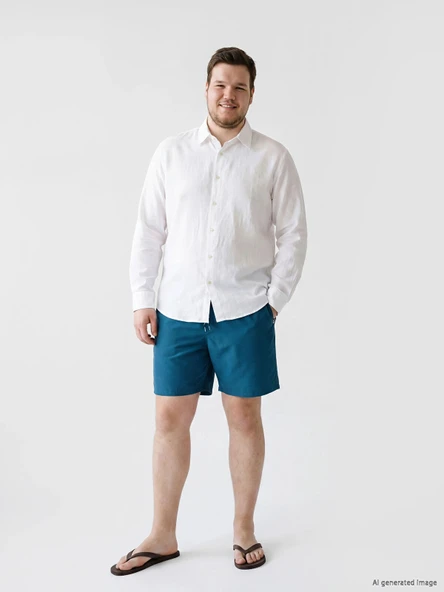 LCW SWIMWEAR Petrol Kısa Boy Erkek Deniz Şortu ürün görseli 1