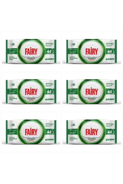 Power Wipes Yüzey Temizlik Havlusu 100 Yaprak 6 Adet Beyaz Sabun ürün görseli 1