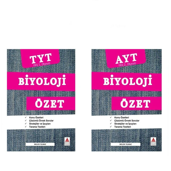 Delta Kültür TYT  ve AYT Biyoloji Konu Özetleri Seti 2 Kitap ürün görseli 1