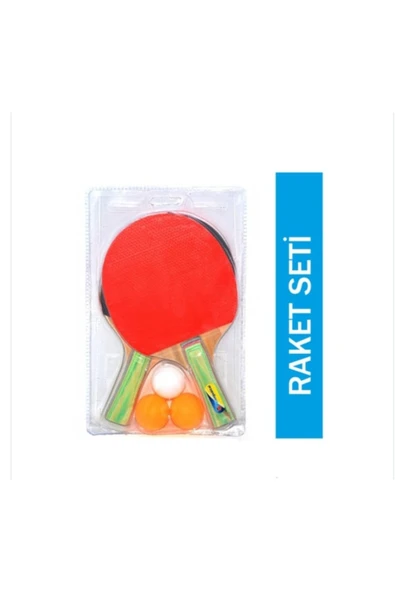 Masa Tenisi Raket Seti 2 Adet Raket 3 Adet Masa Tenisi Topu ürün görseli 1