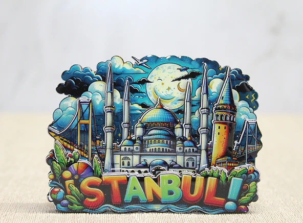 Ahşap İstanbul Temalı Magnet - Model 2 ürün görseli 1