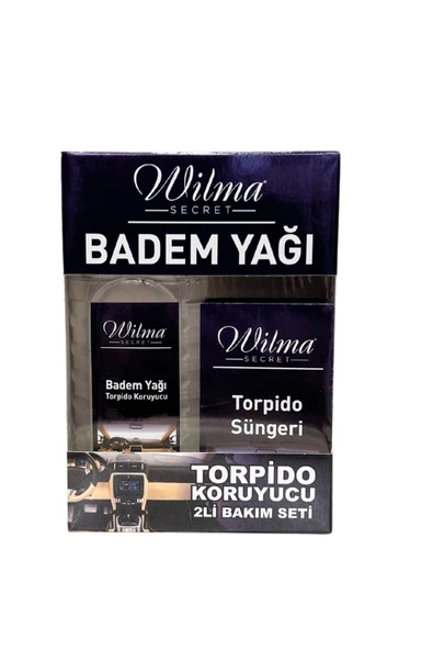Wilma Secret Torpido Koruyucu 2'li Bakım Seti - Badem Yağı ve Torpido Süngeri ürün görseli 1