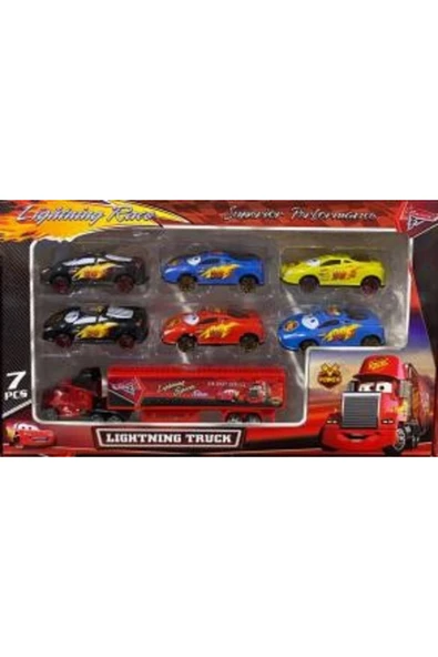 RACER 6  ADET TIR SETİ METAL OYUNCAK KOLEKSİYONLUK VE EĞLENCELİ SET ürün görseli 1