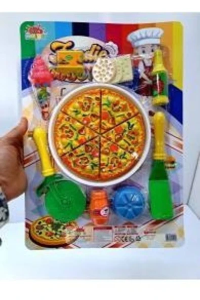 KESME PİZZA PASTA OYUN SETİ OYUNCAK MUTFAK ALETLERİ ürün görseli 1
