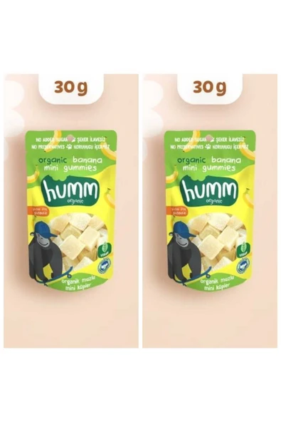 Organik Glutensiz Vegan Muzlu Mini Küpler Atıştırmalık Paketi - 2 adet * 30 g ürün görseli 1