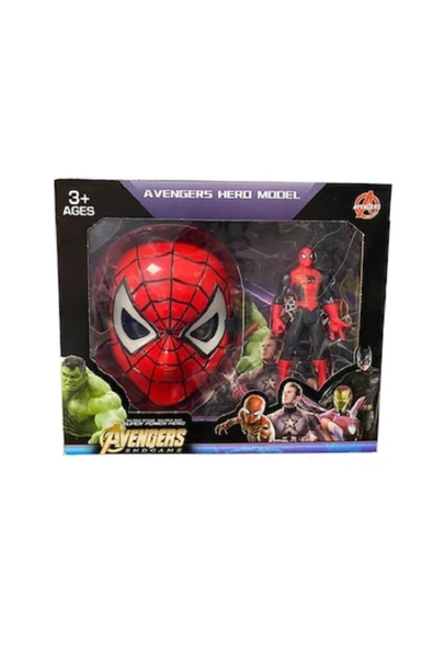 Spiderman maskesi ve Spiderman Karakter Figürü ürün görseli 1