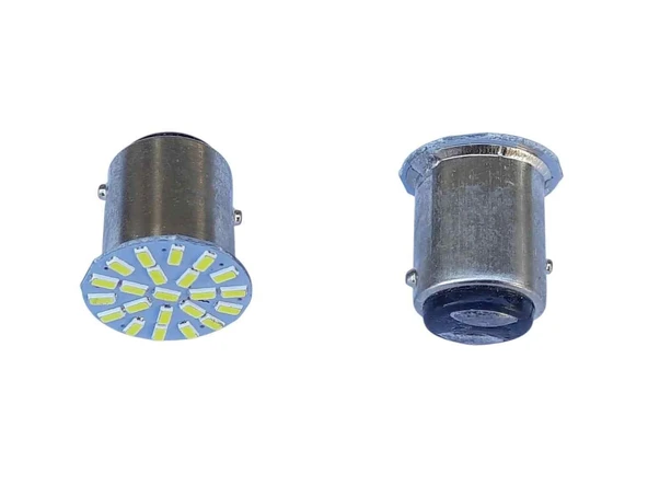 12V 21*5 Çift Duyu Şaşı Tırnak 22 Led Beyaz Çakar Ampül 1016 2 Li Set ürün görseli 1