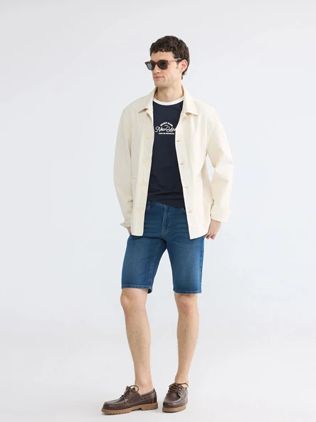 LCW Jeans İndigo Standart Kalıp Erkek Jean Şort ürün görseli 1