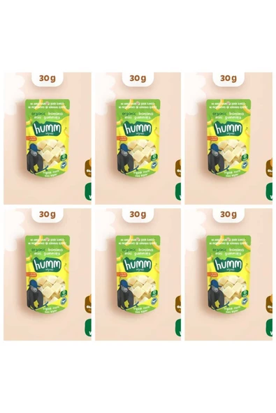 Organik Glutensiz Vegan Muzlu Mini Küpler Atıştırmalık Paketi - 6 adet * 30 g ürün görseli 1