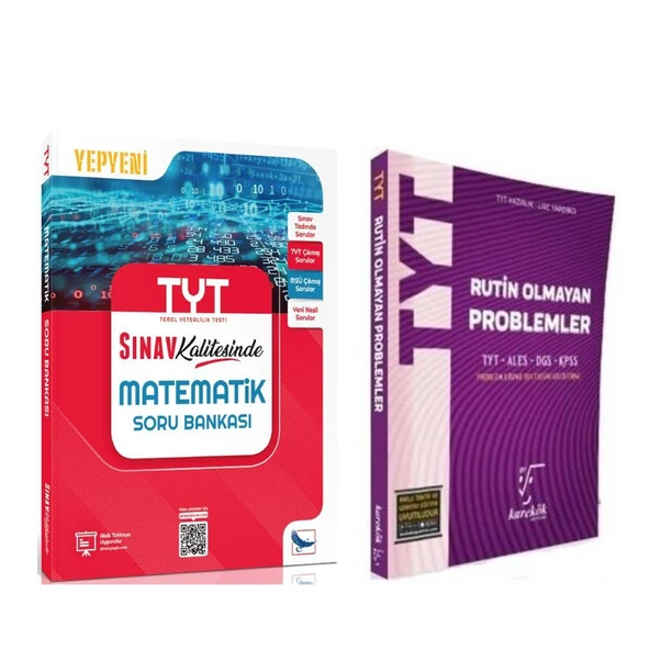 Sınav TYT Matematik ve Karekök Rutin Olmayan Problemler Soru Bankası 2 Kitap Set ürün görseli 1