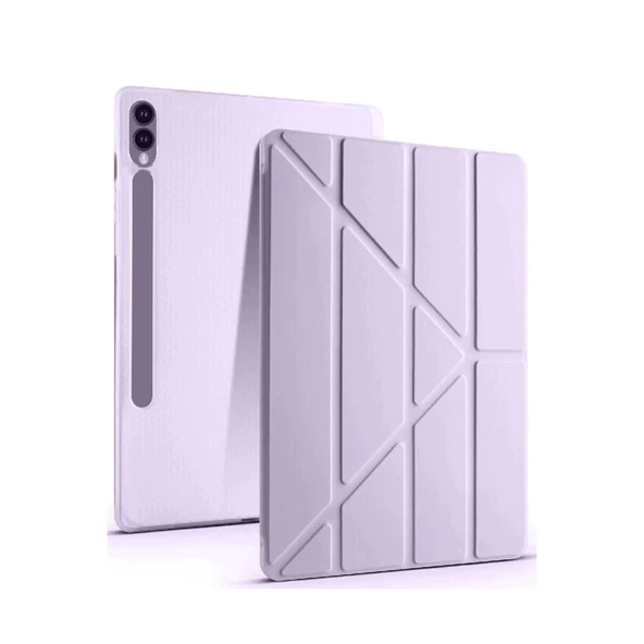 Samsung Galaxy X610 Tab S9 Fe Plus 12.4 Kılıf Kalemlikli Mars Tablet Kılıfı - Lila ürün görseli 1