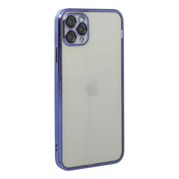Apple İphone 11 Pro Kılıf Razer Lensli Silikon - Mor - Resim 3