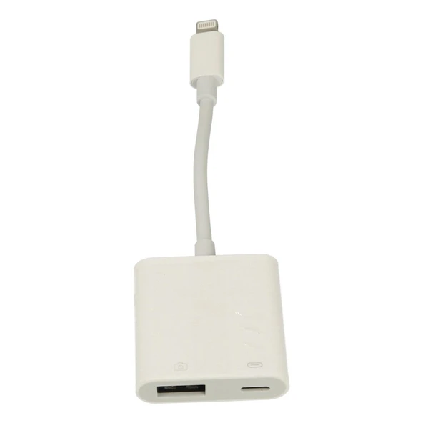 Apr22 Iphone Otg 2in1 - Beyaz - Resim 2
