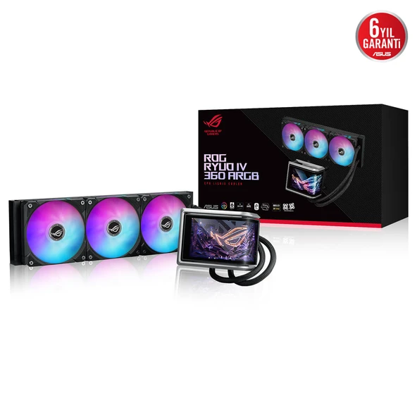 ASUS ROG RYUO IV SLC 360MM ARGB SIVI İŞLEMCİ SOGUTUCUSU ürün görseli 1