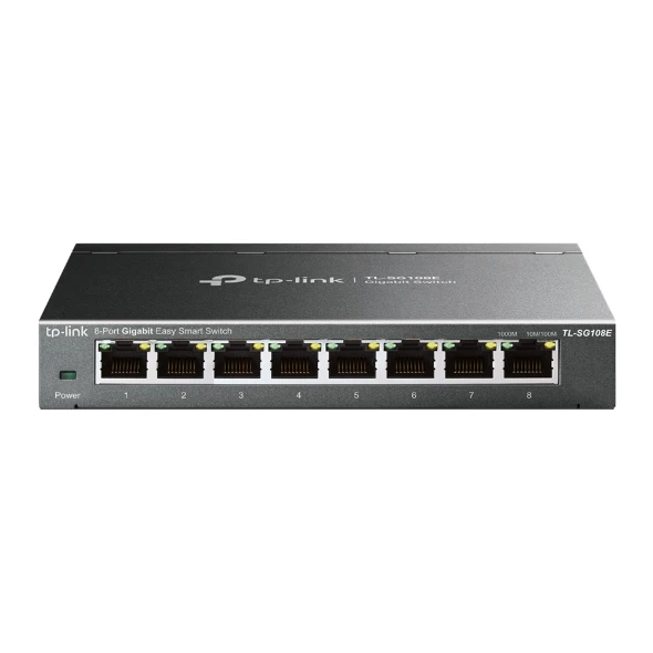TP-LINK 8port TL-SG108E GIGABIT Yönetilebilir Switch Masaüstü ürün görseli 1