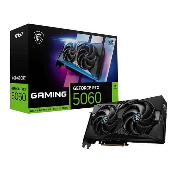 MSI RTX5060 8GB GAMING OC GDDR7 128bit HDMI DP PCIe 5.0 ürün görseli 1