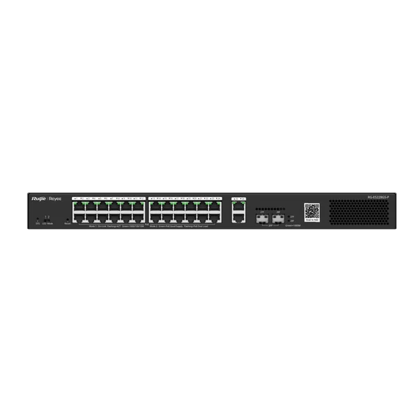 RUIJIE 24port PoE 370w 2-SFP Gigabit Yönetilebilir Switch RG-ES228GS-P ürün görseli 1