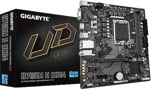 GIGABYTE B760M H DDR4 HDMI PCIE 4.0 1700p mATX ürün görseli 1