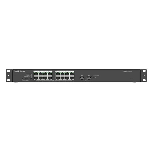 RUIJIE 16port PoE 247w 2-SFP Gigabit Yönetilemez Switch RG-ES118GS-P ürün görseli 1