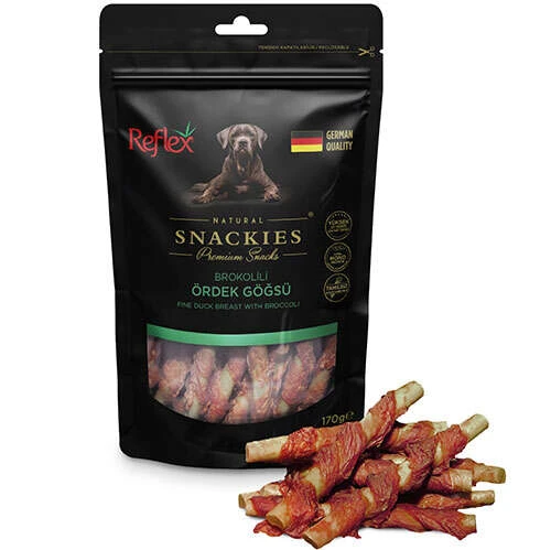 Reflex Snackies Brokoli Ördek Göğsü Köpek Ödülü 170 Gr ürün görseli 1