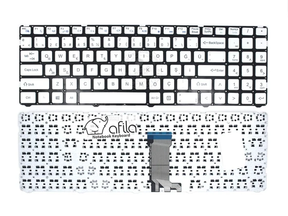 Casper Nirvana C650.8130-4D00X-S Notebook Klavyesi (Beyaz TR) ürün görseli 1