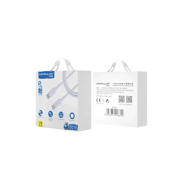 Dc15 Type-c To Type-c Kablo 1m 18w - Resim 4