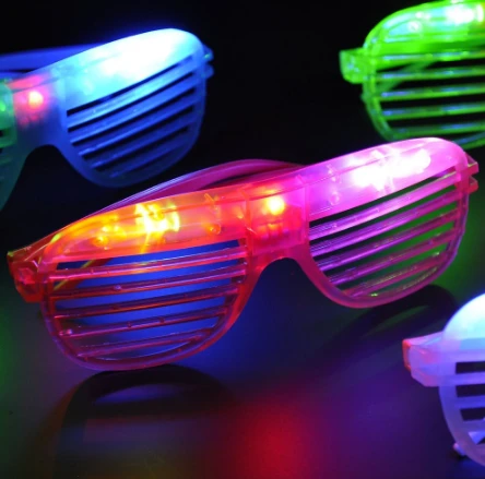 Led Işıklı Renkli Panjur Gözlük 12 Adet ürün görseli 1