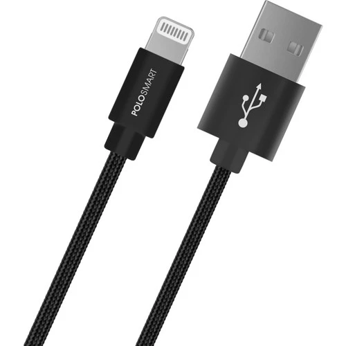 Polosmart PSM07 Apple Uyumlu Lightning Hızlı Şarj Kablosu Siyah 1 Metre ürün görseli 1