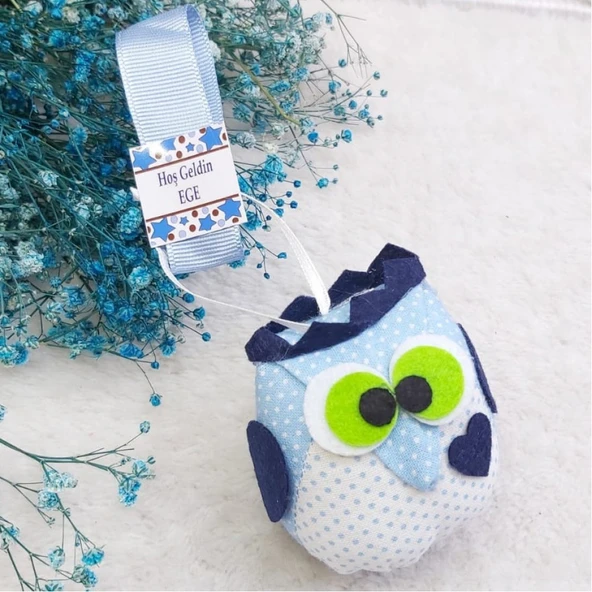 Peluş Baykuş Erkek Bebek Doğum Hediyelik(30 Adet) ürün görseli 1