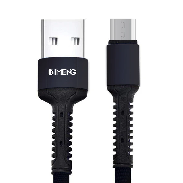 İmeng 3A UsbA to Micro Pro Braided Örgülü Data ve Hızlı Şarj Kablosu Siyah ürün görseli 1