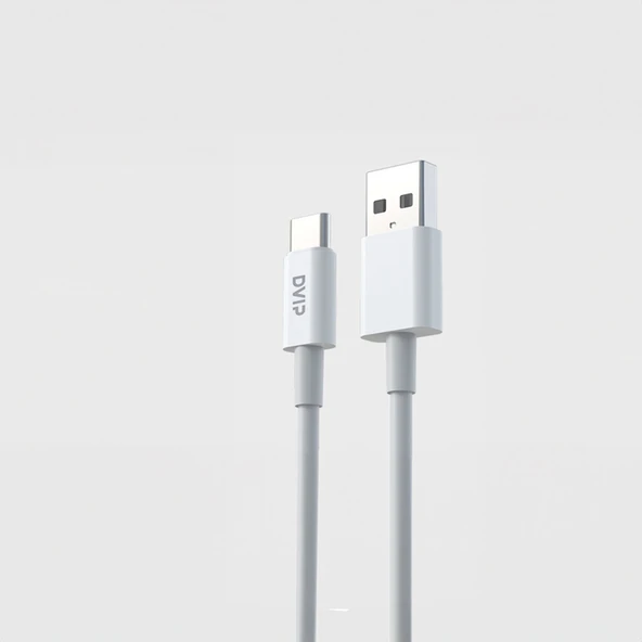 DVIP L34 6A 120W Fast Charging UsbA to Type-C Data ve Hızlı Şarj Kablosu 1M Beyaz ürün görseli 1