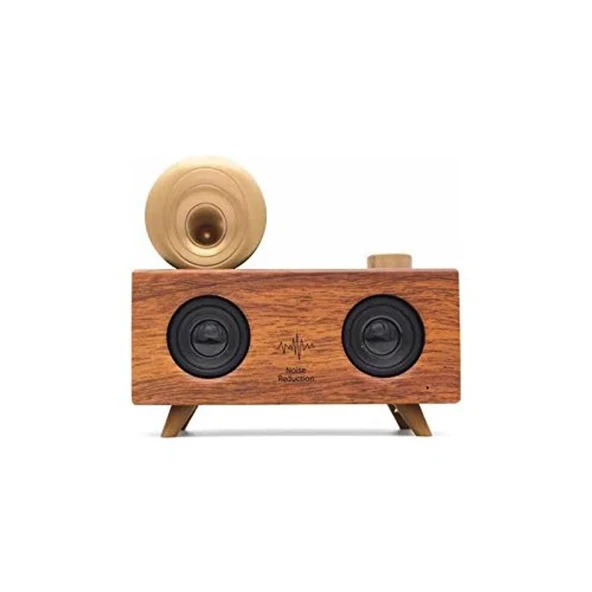 Winex Çift Hoparlörlü Gramafon Speaker Bluetooth Hoparlör Fm Radyo+Sd Kart+UsbA+3.5mm Aux Girişli ürün görseli 1
