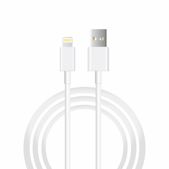 Winex 3A 60W UsbA to Lightning 3Metre Data ve Hızlı Şarj Kablosu Beyaz SX233M ürün görseli 1