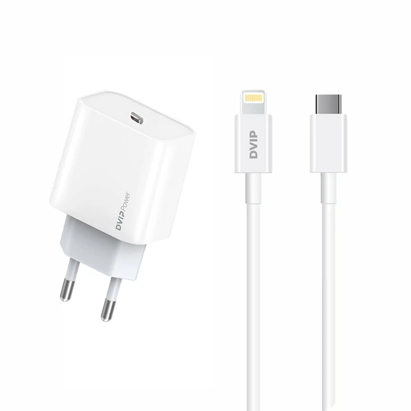 DVIP N25 PD20W Quick Charger Type-C to Lightning Kablolu Şarj Set ürün görseli 1
